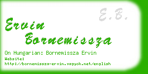 ervin bornemissza business card